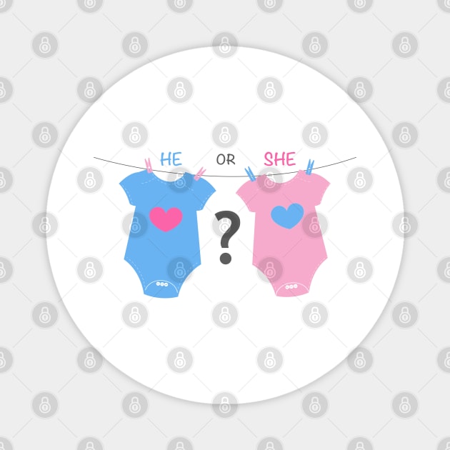 Baby body. Baby girl and baby boy. Baby gender reveal Magnet by GULSENGUNEL